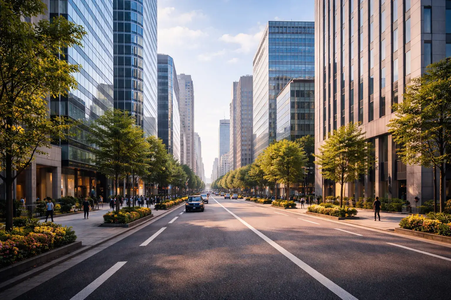Streetscape of the Aoyama district