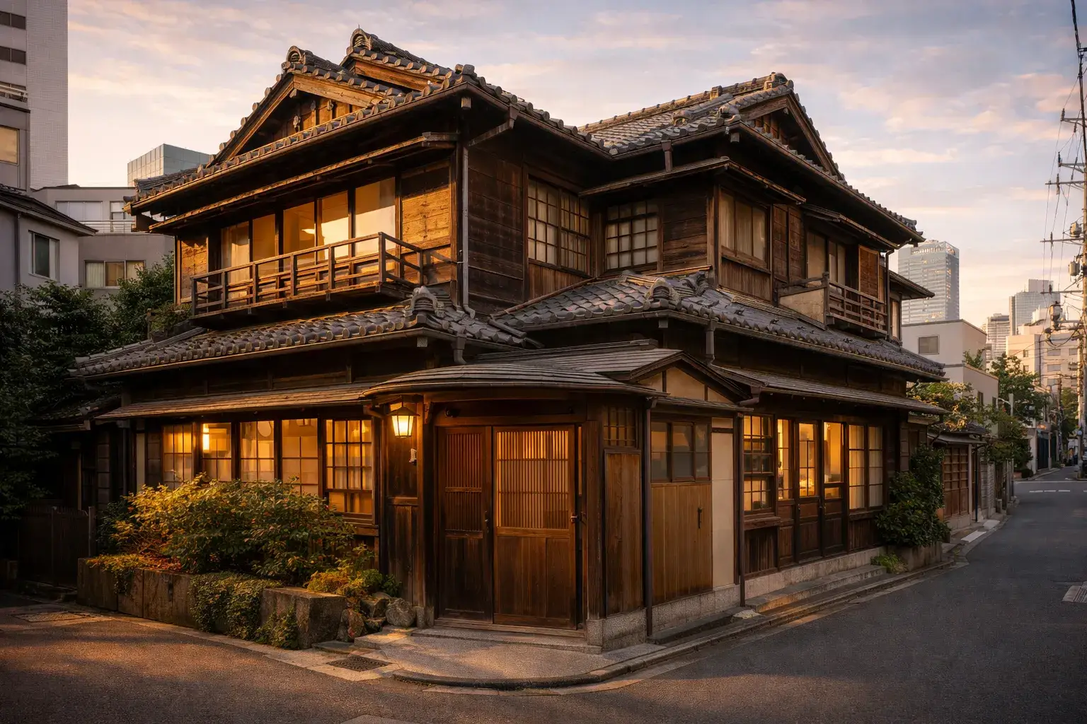 Aged wooden building for tax optimization